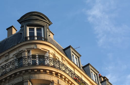 Top of an ancient building in Paris - France