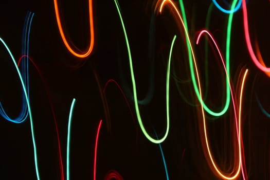 Abstract Christmas light blurred by motion