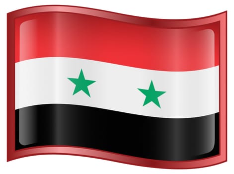 Syrian Flag icon, isolated on white background