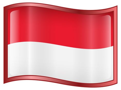 Monaco flag icon, isolated on white background