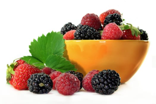 fresh berries in a small bowl