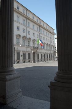 Rome. Chigi Palace, the seat of the Premier and of the Italian  government