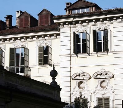 Architecture details, Turin, Italy.