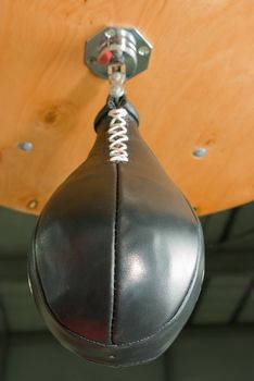 leather boxing pear with strings 