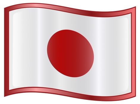 Japan Flag Icon, isolated on white background.