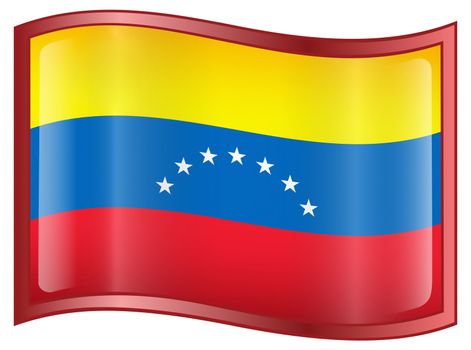 Venezuela Flag icon, isolated on white background.