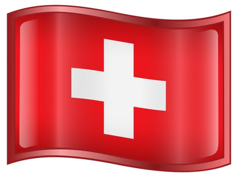 Switzerland Flag icon, isolated on white background.