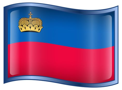 Liechtenstein Flag icon, isolated on white background.