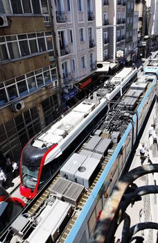 Istanbul, landscape, copy space, tram, metro