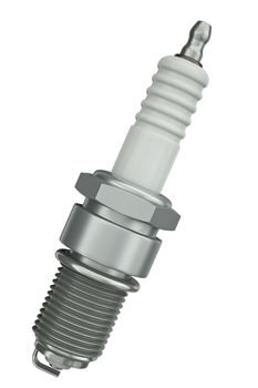 Spark plug isolated on white background. 3D render.