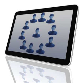 Social Network Group of Tablet Computers