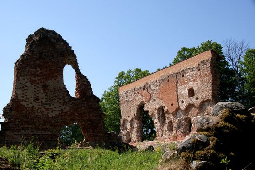  Estonia.Viljandi. Ruins of a castle . 13 century