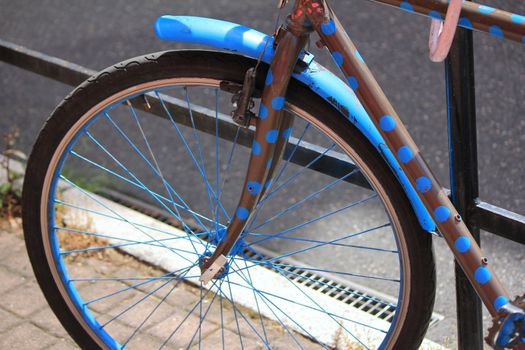 bike and whell blue