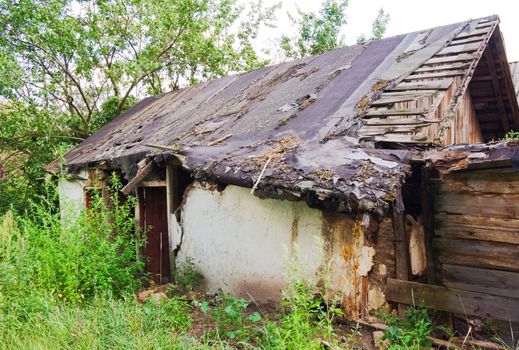 old abandoned house in the remote village