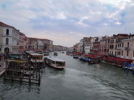 grand canal from Rialto's brigde in Venice