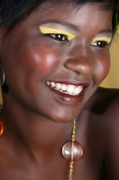 Beautiful young African female model with accessories
