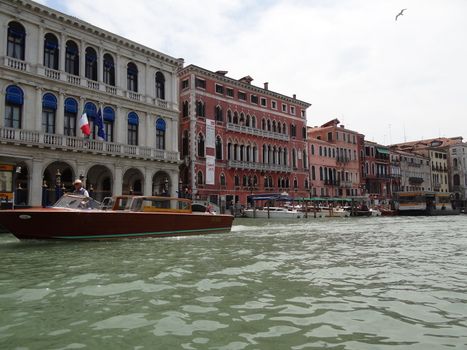 traditional architecture on grand canal in Venice