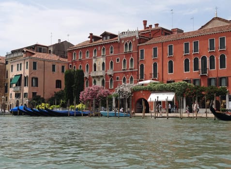 traditional architecture on grand canal in Venice