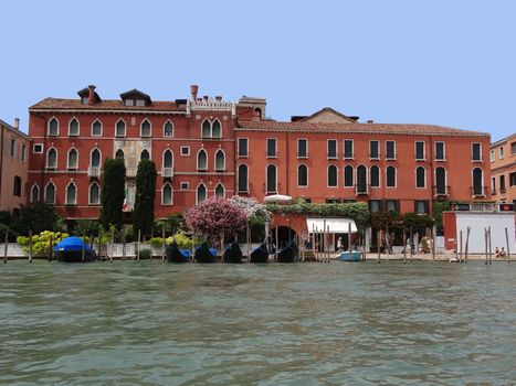 traditional architecture on grand canal in Venice