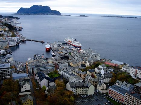 bird view of the city in norway. Please note: No negative use allowed.