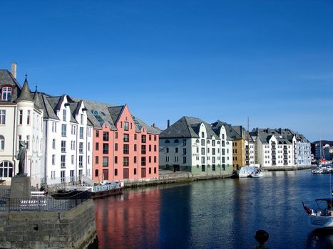 city view in Ålesund Norway. Please note: No negative use allowed.