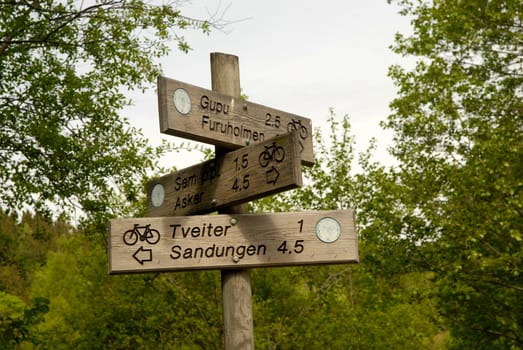 road sign. Please note: No negative use allowed.