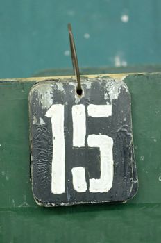number tags plate for badminton games scores