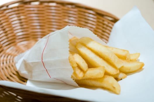 French fries in basket