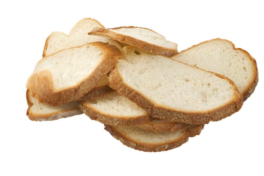 Sliced bread Isolated on a white background, healthy food concept