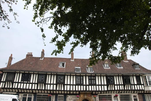 A Half Timbered Fifteenth Century Building in Yorkshire England