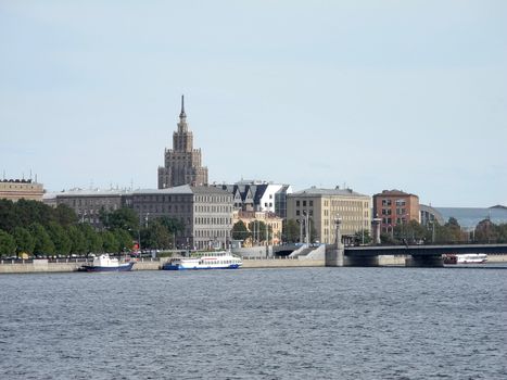 Sight to Riga from the other coast of Daugava river