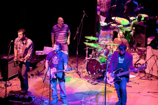 EL PUERTO DE SANTA MARIA, SPAIN - APR 24: Concert of the group of Indie Pop, Champagne on Apr 24, 2009, on the discotheque Mucho Teatro on El Puerto de Santa Maria, Cadiz, Spain