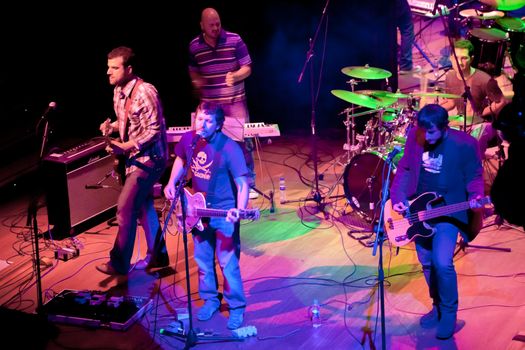 EL PUERTO DE SANTA MARIA, SPAIN - APR 24: Concert of the group of Indie Pop, Champagne on Apr 24, 2009, on the discotheque Mucho Teatro on El Puerto de Santa Maria, Cadiz, Spain