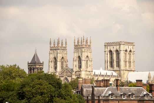 The Three Towers of York Minster on the skyline