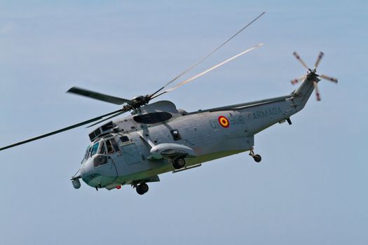 MALAGA, SPAIN-MAY 28: Helicopter Westland SH-3D/W Seaking of the Spanish Navy taking part in an exhibition on the day of the spanish army forces on May 28, 2011, in Malaga, Spain