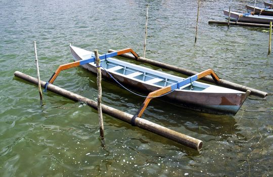 Rural traditional indonesian common fishing boat