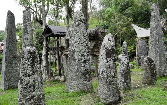 Traditional family burial site in Tana Toraja, sulawasi, indonesia