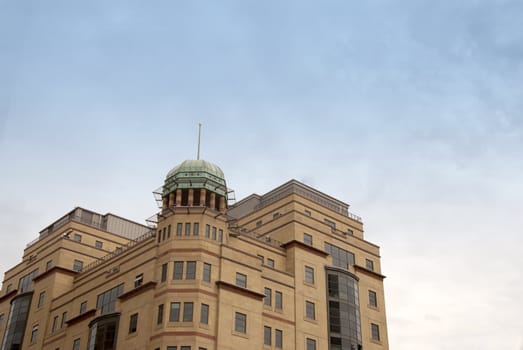 A Modern Office Block with a dome as a feature