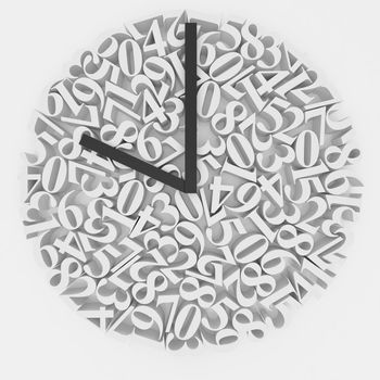 High resolution image. 3d rendered illustration. The original clock face.