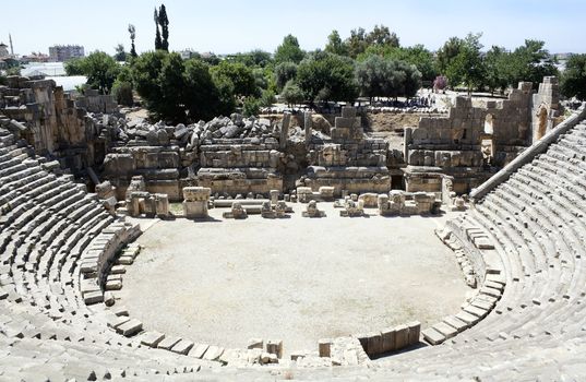 Ancient Greek theater in Myra, Antalya region, Turkey