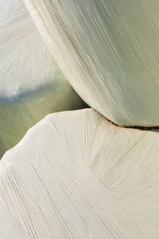 Silage (or Haylage): Bales of hay sealed in plastic wrapper for fermentation to feed livestock.