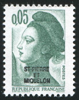 FRANCE - CIRCA 1981: stamp printed by France, shows Liberty, after Delacroix, circa 1981