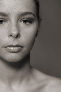 Studio portrait of a beautyfull blond model 