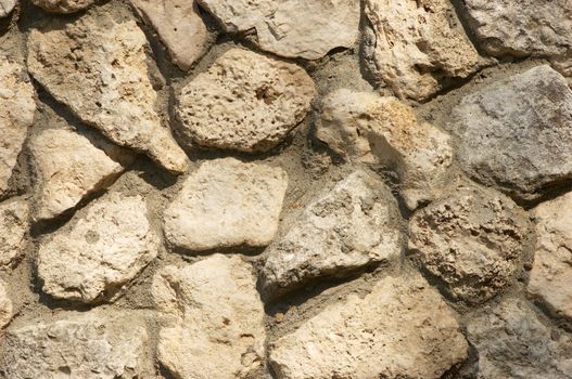 wall built from limestone, textured background