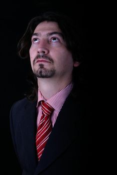 young business man portrait on white background