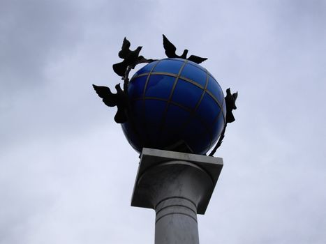 doves over the globe - the monument of the centre of Ukraine in Kyiv