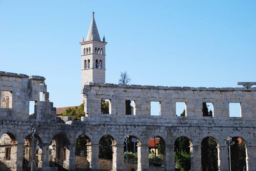 Roman arena in Pula, Croatia