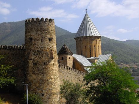 The castle of Ananuri in Georgia
