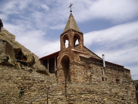 the orthodox monastery complex David Garedja on the border of Georgia and Azerbaijan