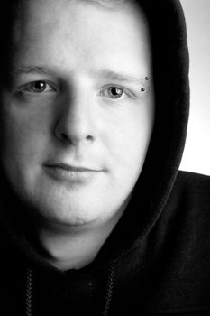 Studio portrait of a young male